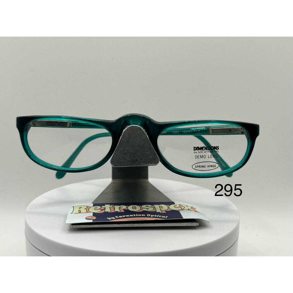 True Vintage Eyeglasses NOS Half Eye/Reader Original Demo Lens Dimensions Green